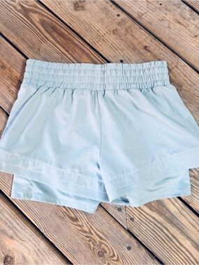 RBX Sage Green 2-in-1 Running Shorts Built-In Compression Liner Size Medium